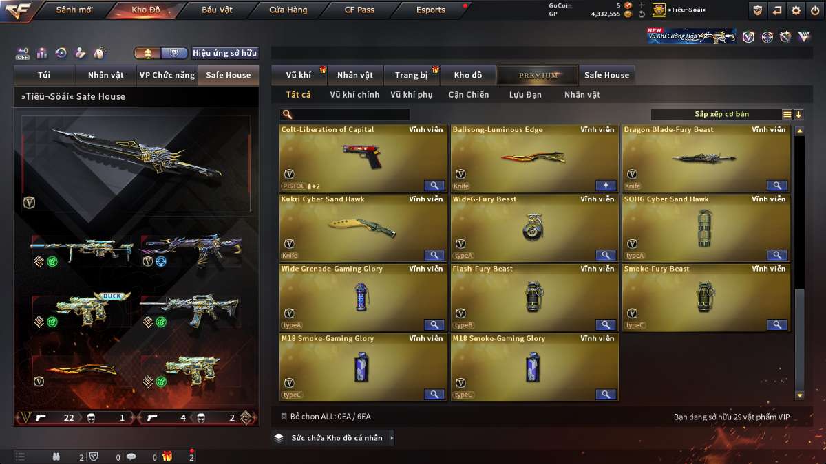 shop acc cf uy tin gia re
